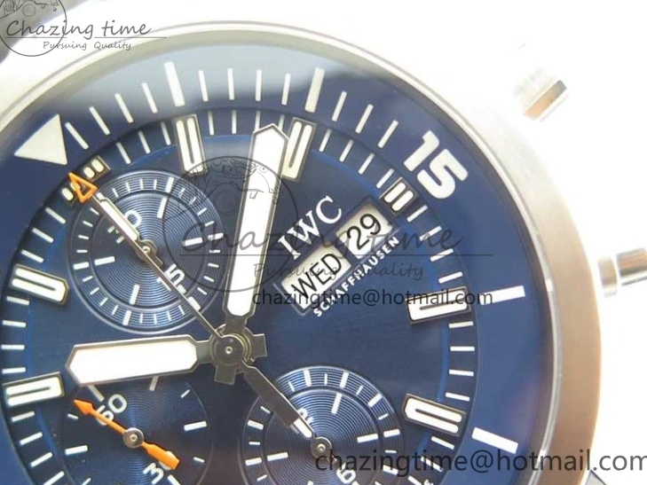 MIROTIME 1224 Aquatimer Chrono IW376803 V6F 1:1 Best Edition Blue Dial on Ruber Strap A Neat 7083